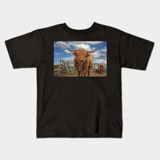 Hairy Highland Cow Kids T-Shirt